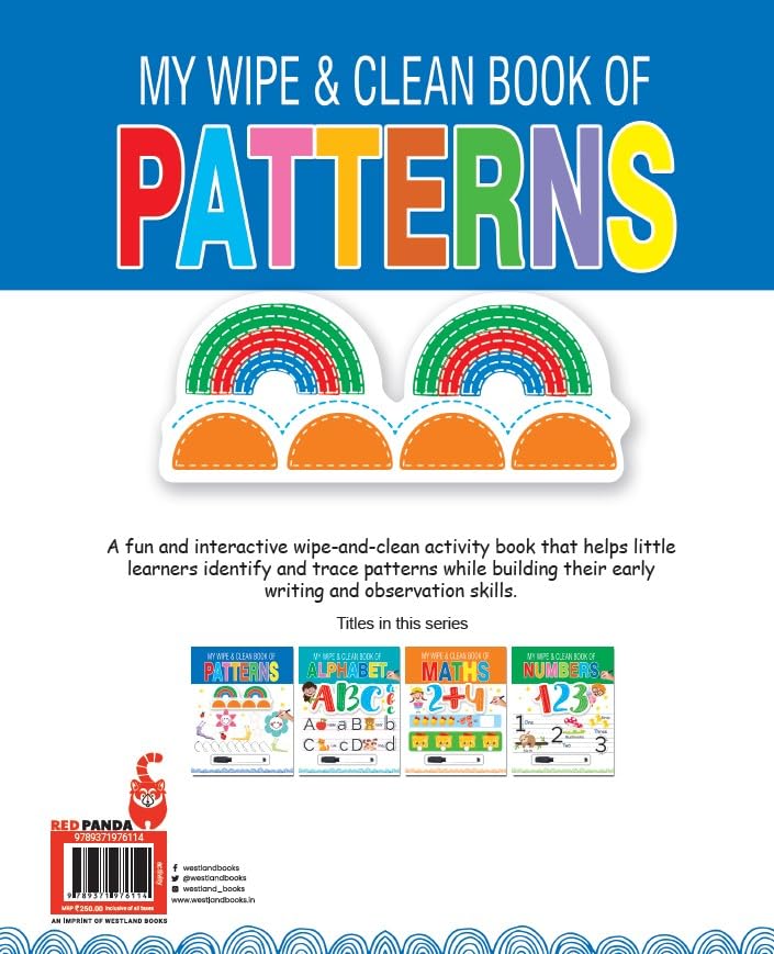 My Wipe & Clean Book of Patterns - Retail Maharaj