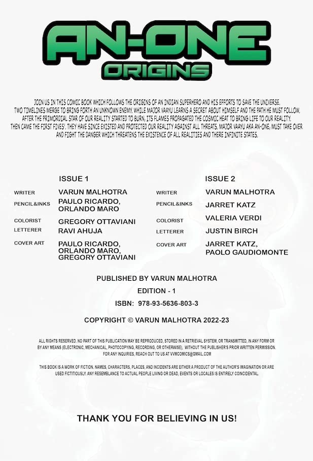 AN-One Origins 2 : Combined edition Paperback – Perpetual Calendar, 1 January 2022 (Issue 1 and Issue 2) - (Language = English) - Retail Maharaj
