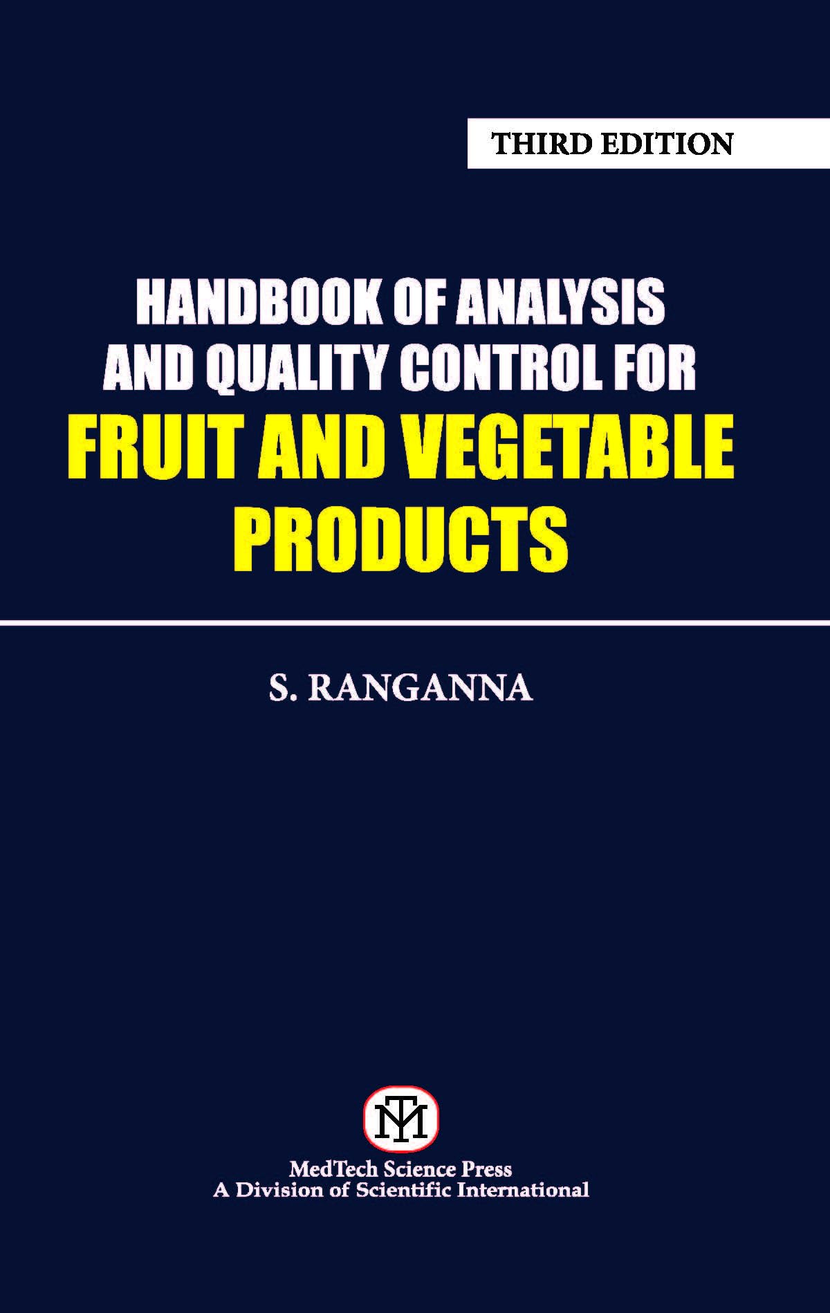Handbook of Analysis and Quality Control for Fruit and Vegetable products - Retail Maharaj