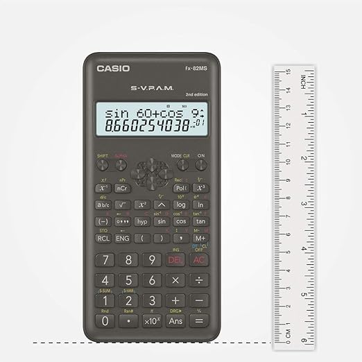 Casio FX-82MS 2nd Gen Non-Programmable Scientific Calculator, 240 Functions and 2-line Display