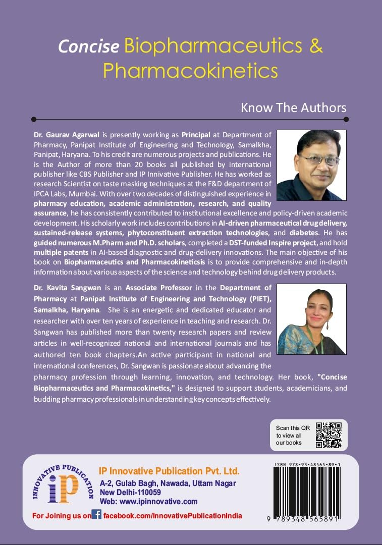 Concise Biopharmaceutics and Pharmacokinetics for the Students of B.Pharm 6th Semester (First Edition, 2025) - Retail Maharaj