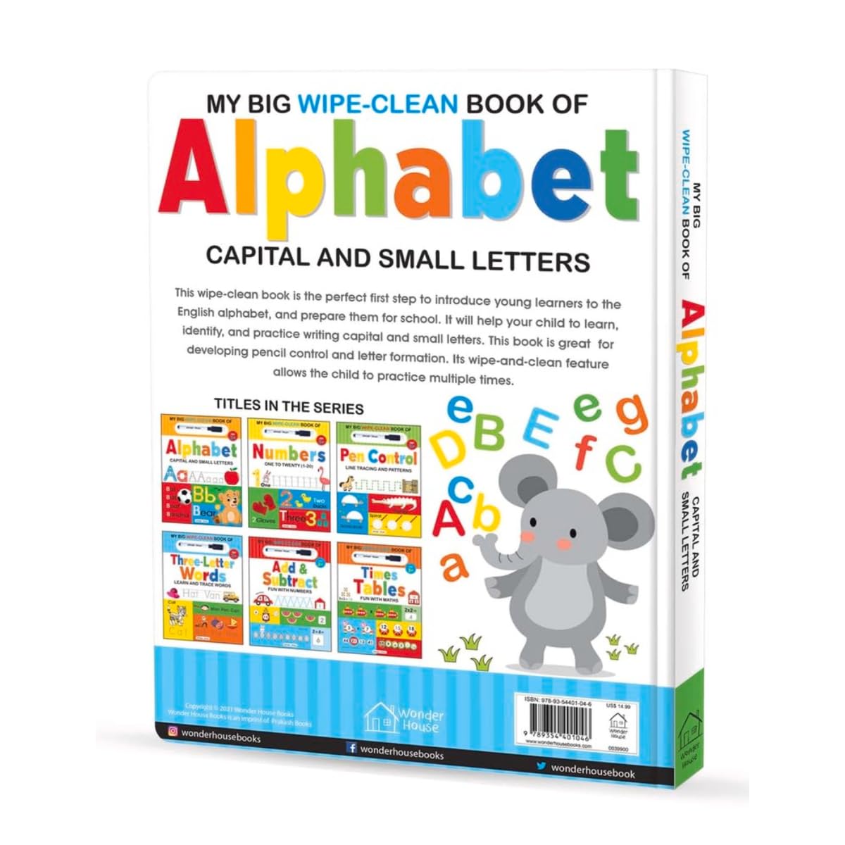 My Big Wipe And Clean Book of Alphabet for Kids : Capital And Small Letters - Retail Maharaj