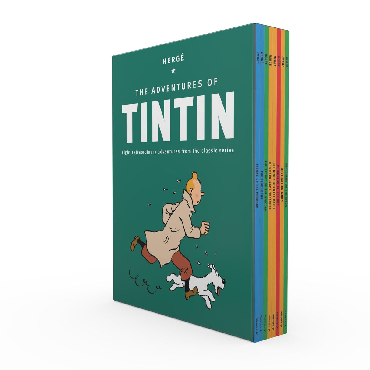 THE ADVENTURES OF TINTIN: 8 TITLE PAPERBACK BOXED SET: The Official Classic Children's Illustrated Mystery Adventure Series - Retail Maharaj
