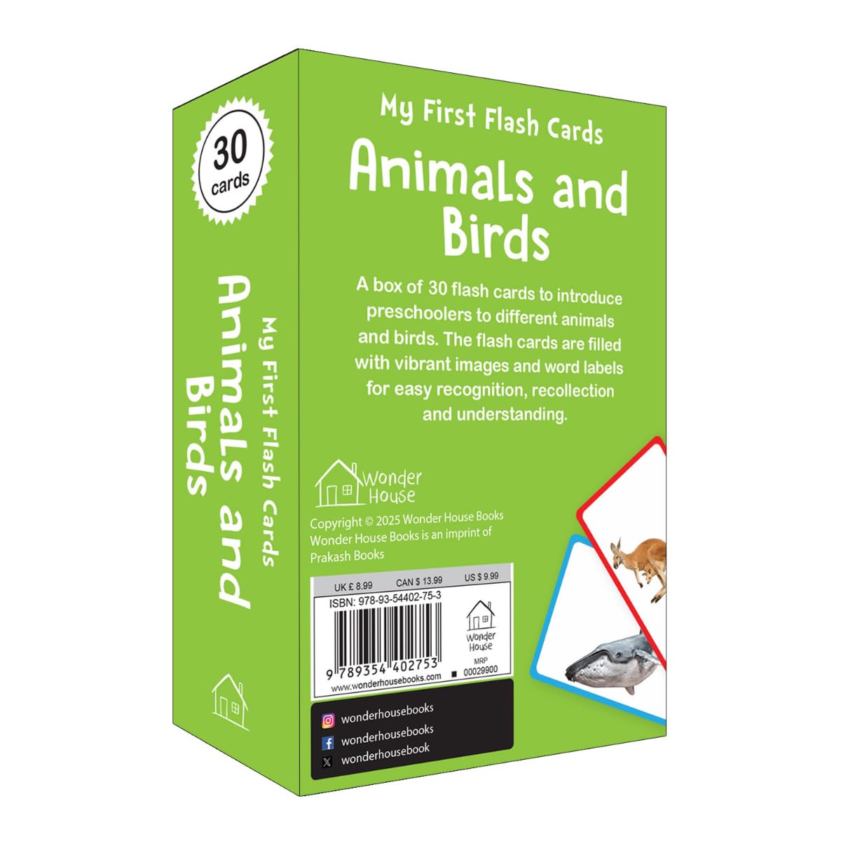 My First Flash Cards: Animals And Birds: 30 Early Learning Flash Cards For Kids - Retail Maharaj