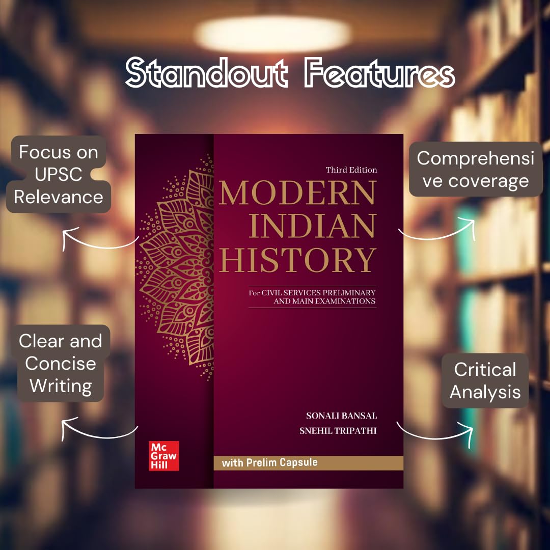 Modern Indian History, 3e for UPSC 2026 by Snehil Tripathi & Sonali Bansal | Chapterwise Solved Previous Years' Questions (PYQs) upto 2023 | Quick revision capsules | Practice papers for Pre & Mains - Retail Maharaj
