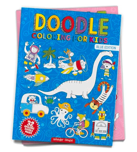 Doodle Coloring For Kids - Blue Edition - Retail Maharaj