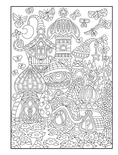 Creative Haven Whimsical Houses Coloring Book - Retail Maharaj
