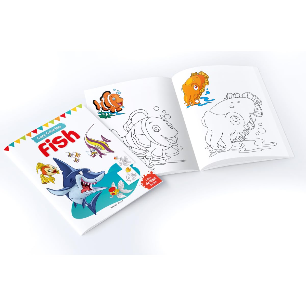 Let's Color: Copy Color Art Pack of 8 Books (Transport, Professions, Pets, Fish, Insects, Robots, Mandalas and Sports) - 3 years to 8 years - Retail Maharaj