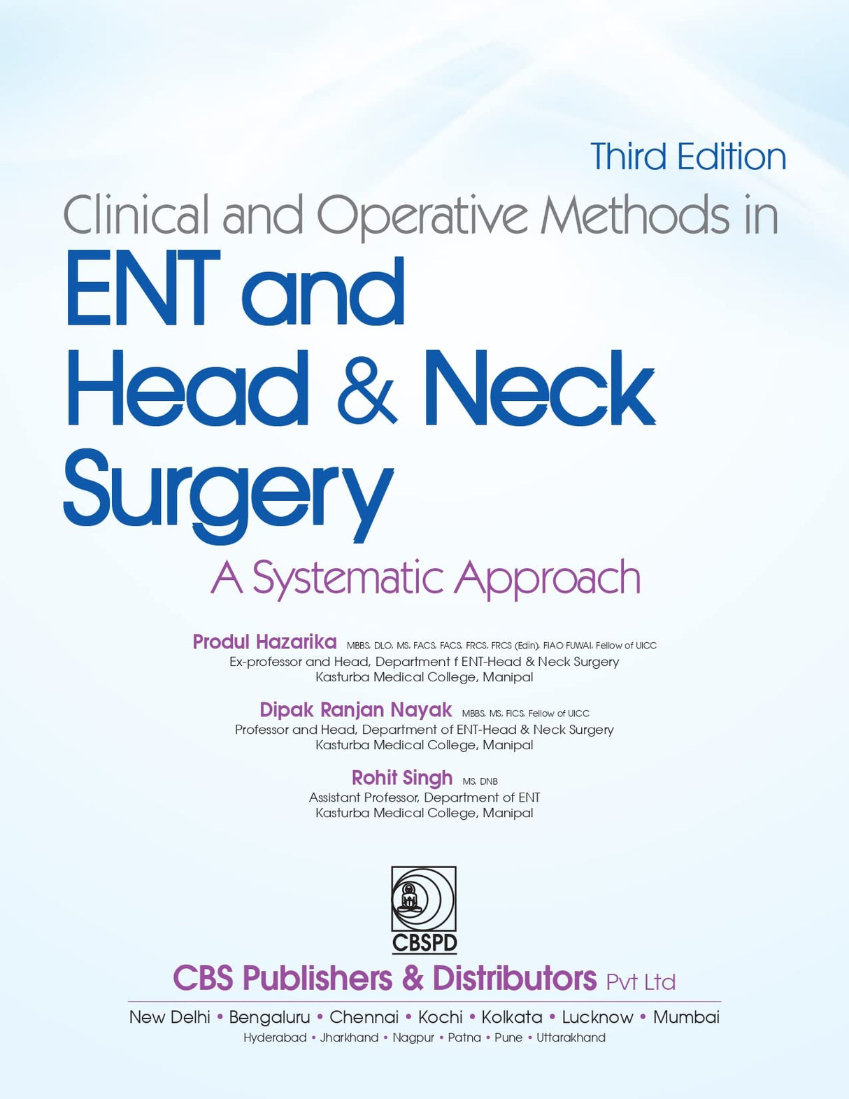 Clinical And Operative Methods In Ent And Head And Neck Surgery A Systematic Approach 3Ed (Hb 2024) - Retail Maharaj