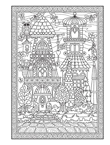 Creative Haven Whimsical Houses Coloring Book - Retail Maharaj