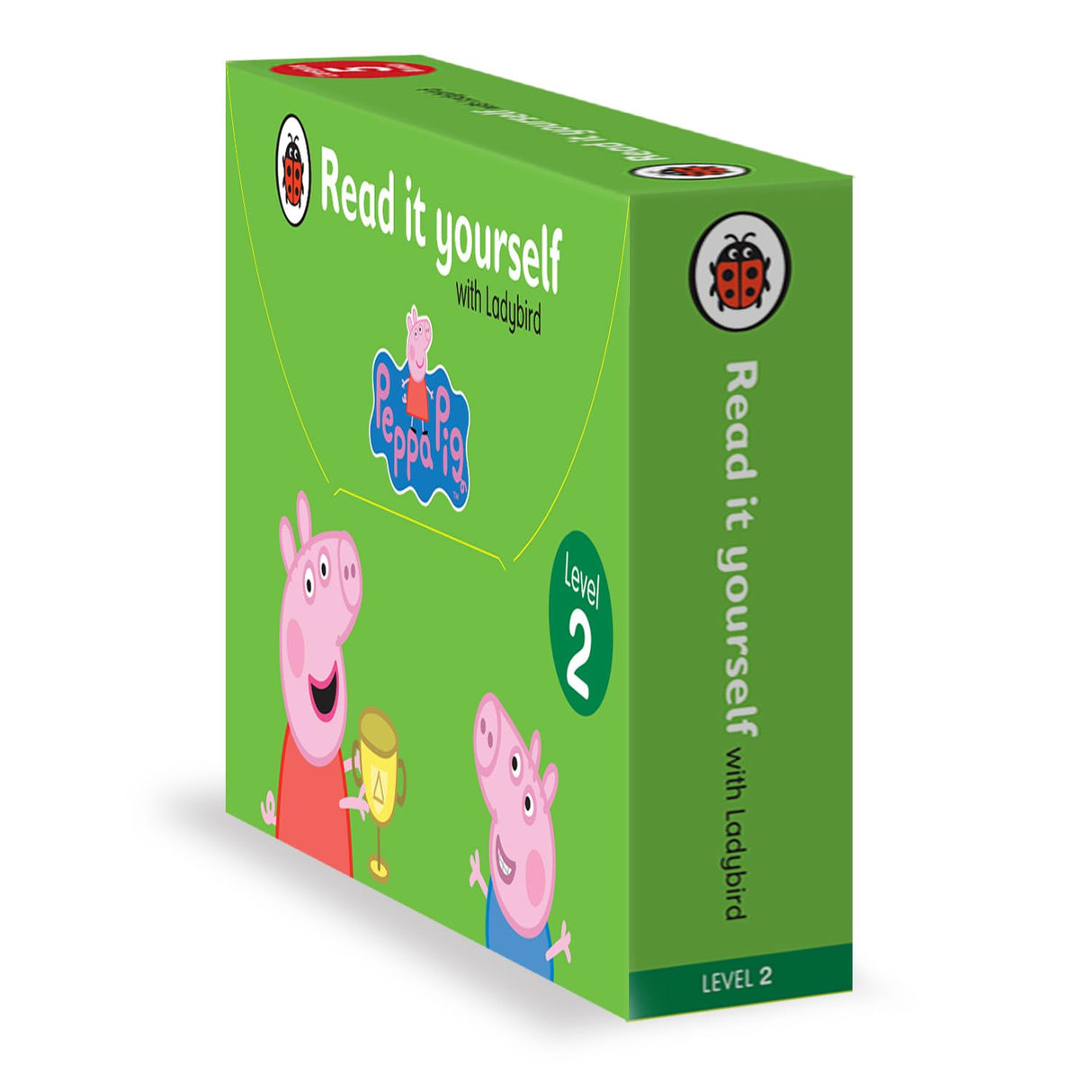 Peppa Pig Read It Yourself Tuck Box Level 2: 5 Books Tuck-Box Set (First Sleepover, Playing Football, Going on Holiday and More) - Retail Maharaj