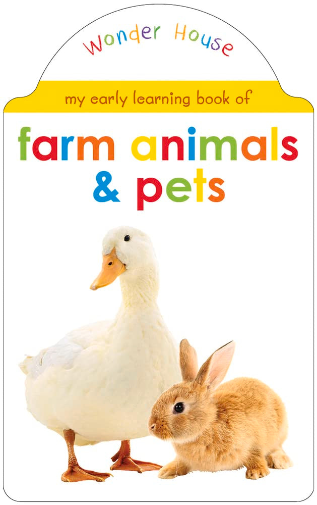 My Early Learning Book of Farm Animals and Pets: Attractive Shape Board Book for Kids | Learn About Cows, Dogs, Cats, Hens & More with Bright Pictures and Fun Cut-Out Design | Early Learning Book for Babies, Toddlers & Preschoolers | Ages 0–5 Years - Retail Maharaj