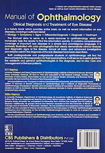 Manual Of Opthalmology Clinical Diagnosis And Treatment Of Eye Disease (Pb 2016) - Retail Maharaj