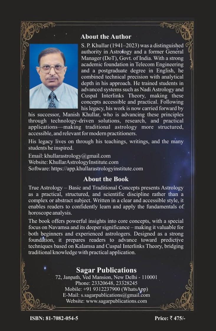 True Astrology Basic & Traditional Concepts By S. P. Khullar - Retail Maharaj