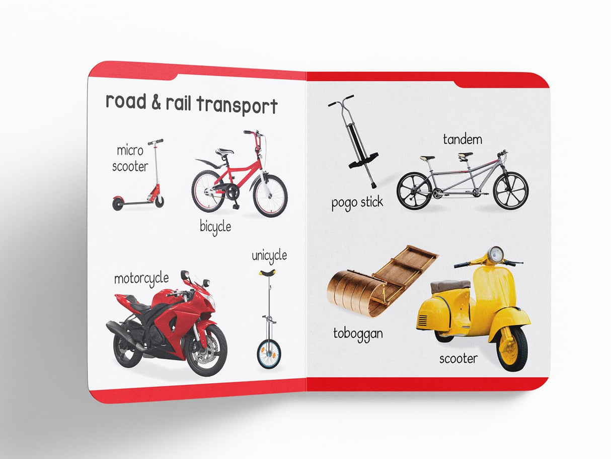 Early Learning Padded Book of Transport: Board Book for Kids | Learn About Cars, Buses, Trains, Planes, and More with Bright Pictures | Durable Padded Board Book for Babies, Toddlers & Preschoolers | Ages 0–5 Years - Retail Maharaj