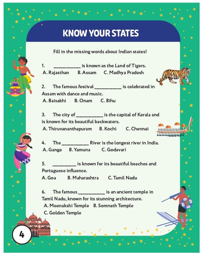 Hello India! A Fun India Activity Book: States And Union Territories - Retail Maharaj