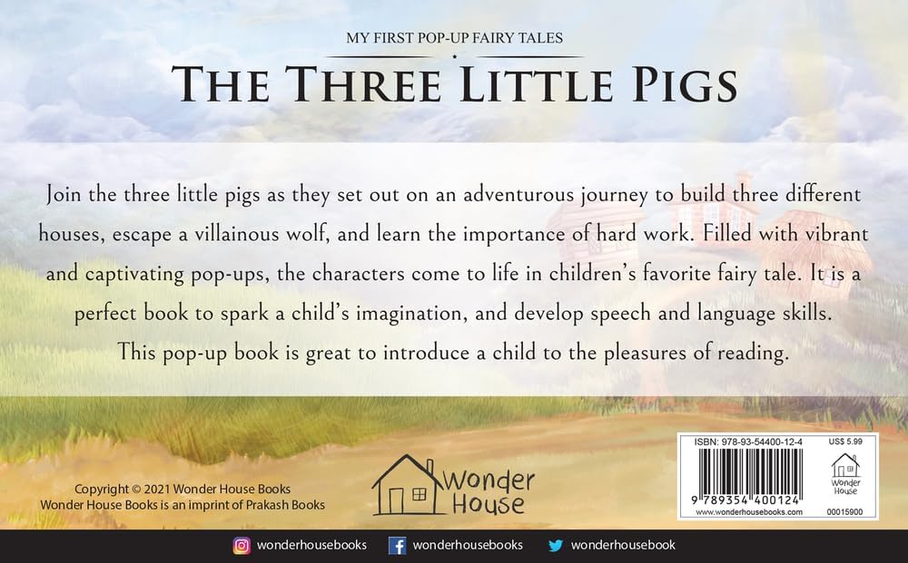 My First Pop-Up Fairy Tales - Three Little Pigs : Pop up Books for children - Retail Maharaj