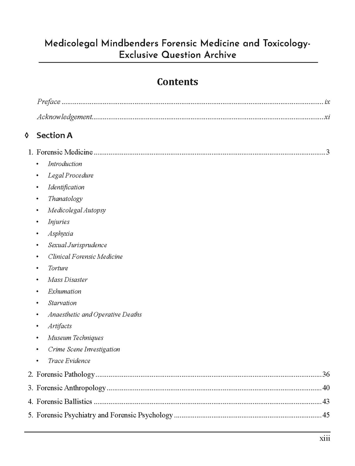 Medicolegal Mindbenders Forensic Medicine and Toxicology- Exclusive Question Archive - Retail Maharaj
