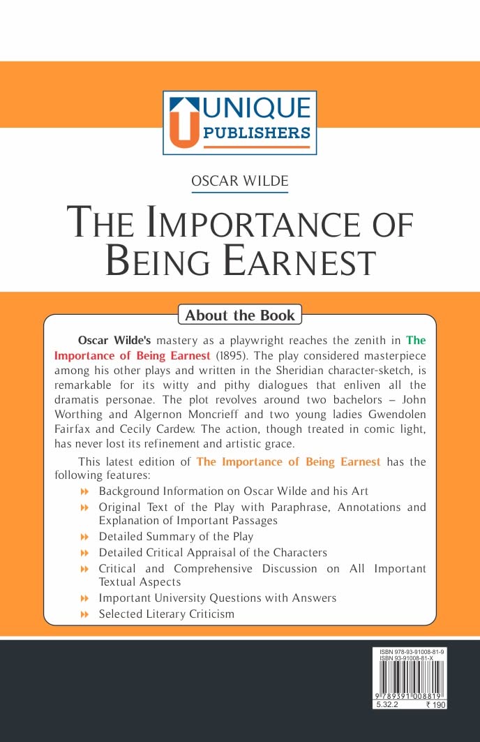 The Importance of Being Earnest - Retail Maharaj