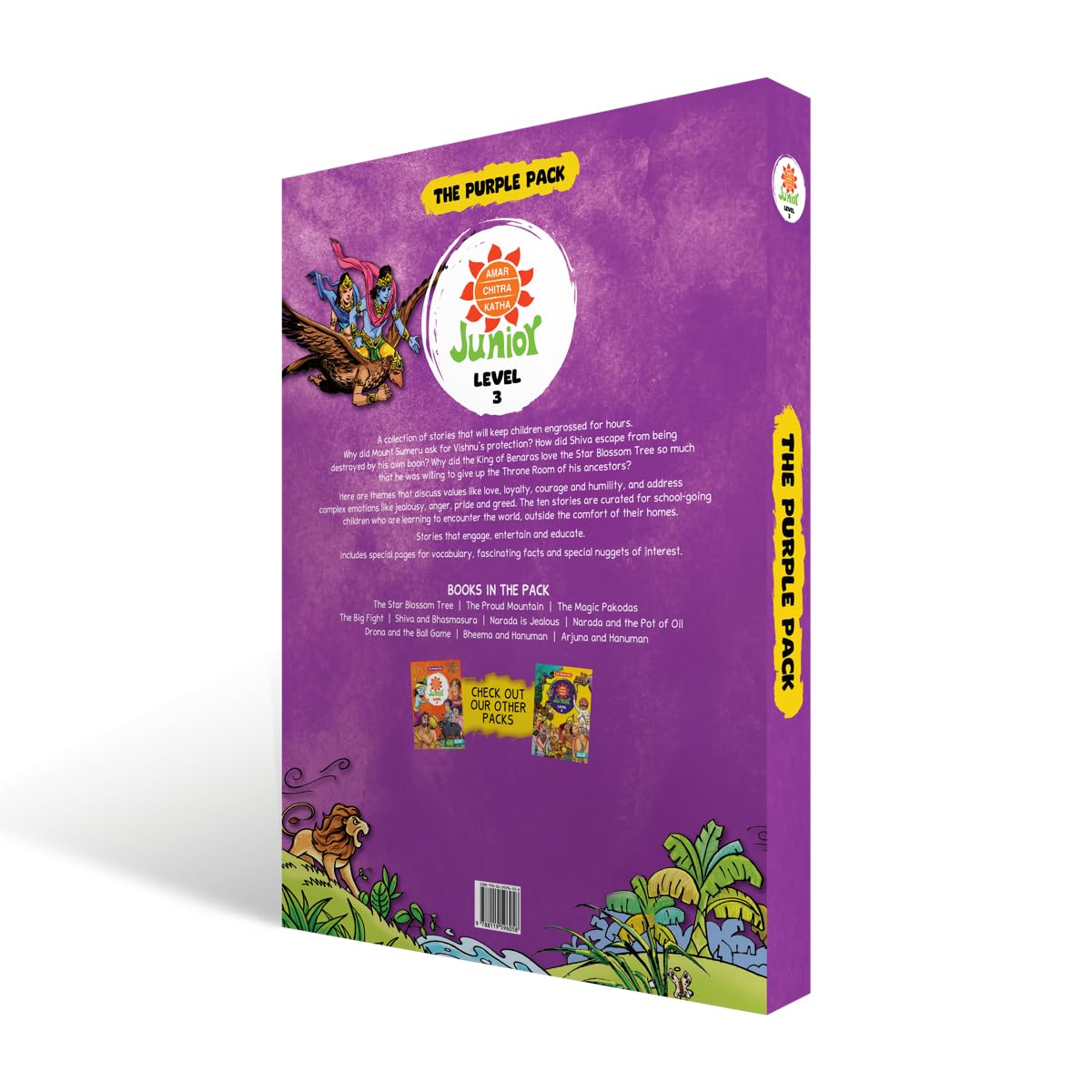 ACK Junior Pack: Level 03 | Ages 5-8 years | Toddlers & Young Kids Comic Books | Indian Folktales, Humor and Mythology | Illustrated Children's Comics | Amar Chitra Katha - Retail Maharaj