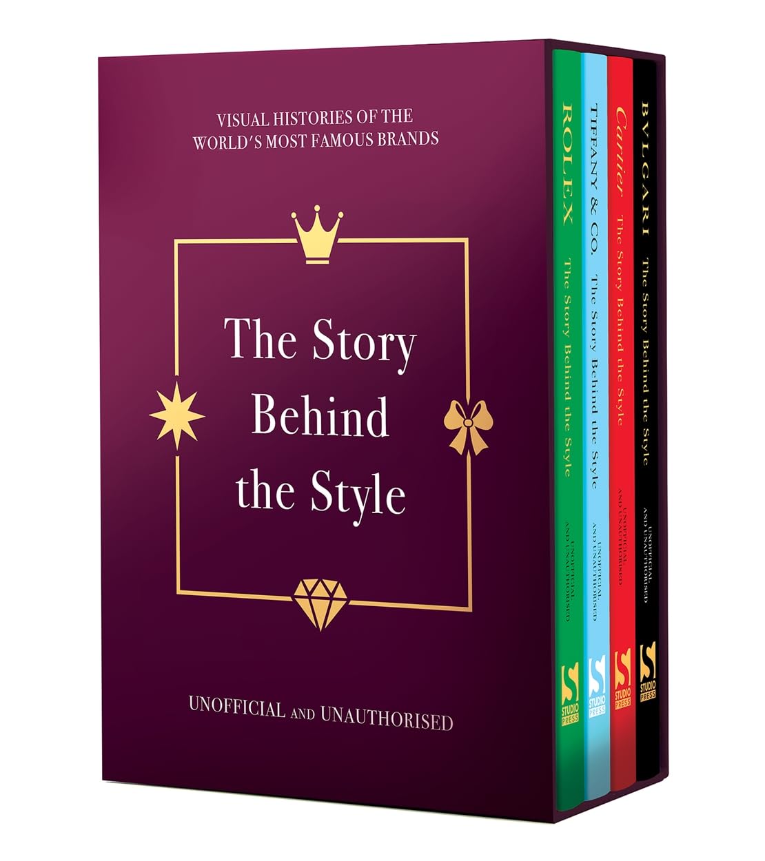 The Story Behind the Style Box Set: Visual histories of Tiffany and Co, Cartier, Bulgari and Rolex - Retail Maharaj