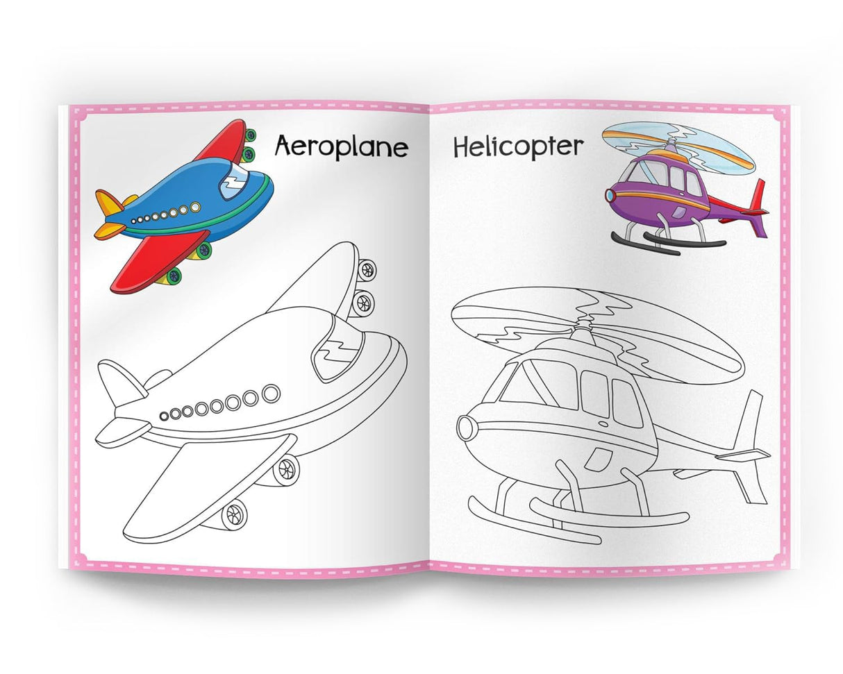 101 Copy Coloring: Fun Activity Book For Children (Ages 3-6) I Screen Free time of 3 hours - Retail Maharaj