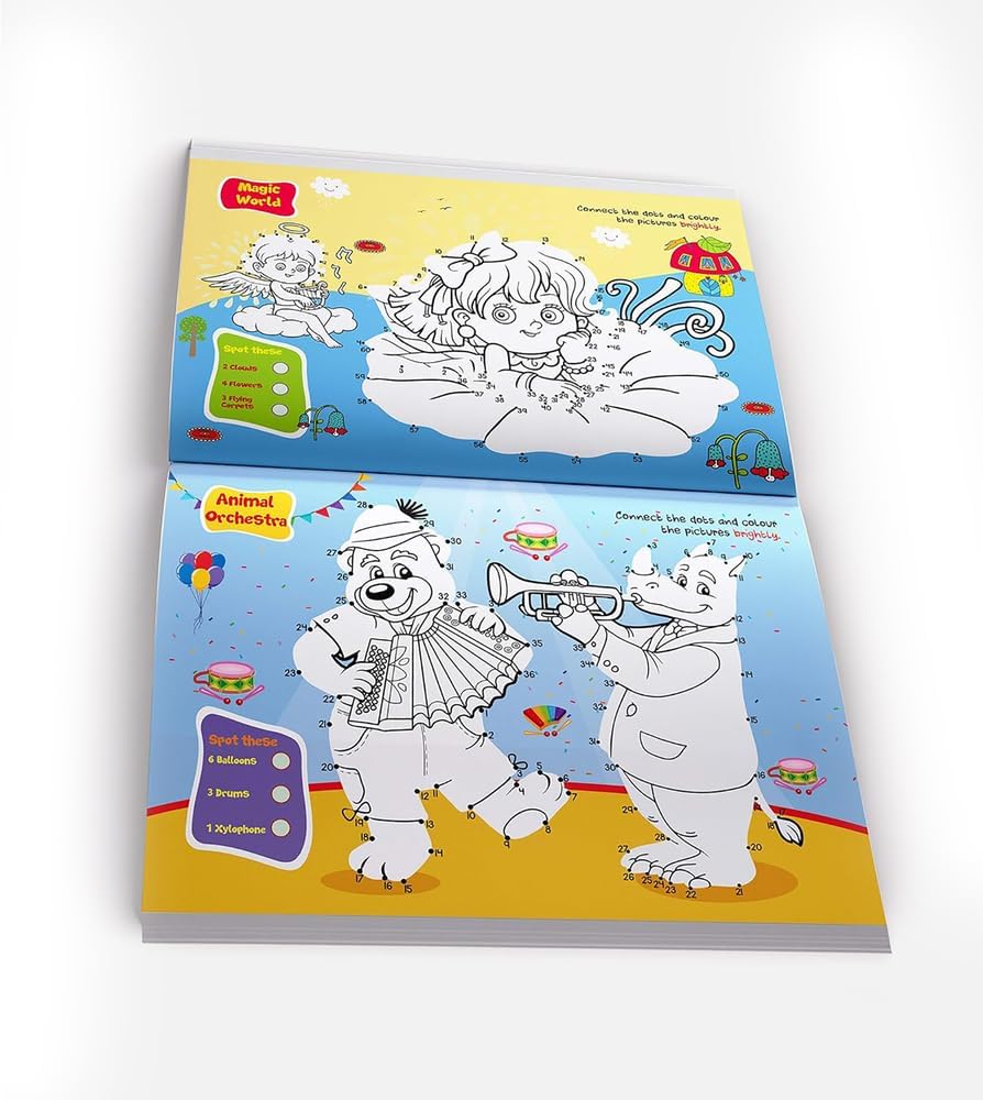 Dot to Dot Super Activity Book for Kids – Join the Dots and Reveal Fun Pictures | Boost Number Recognition, Fine Motor Skills & Concentration | Early Learning Puzzle Workbook for Children | Ages 3–6 Years | Hours of Learning Time - Retail Maharaj