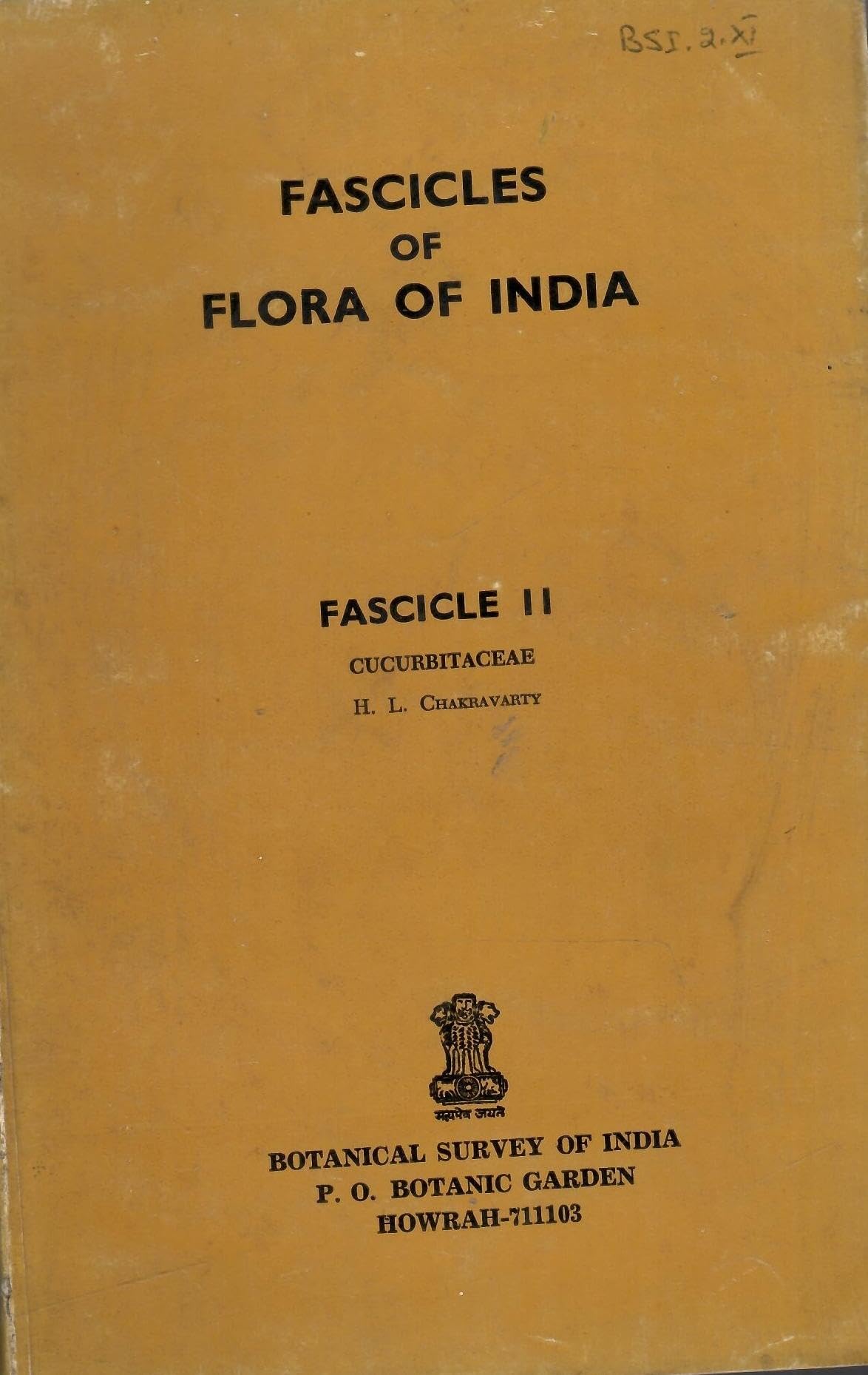 Fascicles Of Flora Of India - Fascicle 11 - Cucurbitaceae (Rare Book)