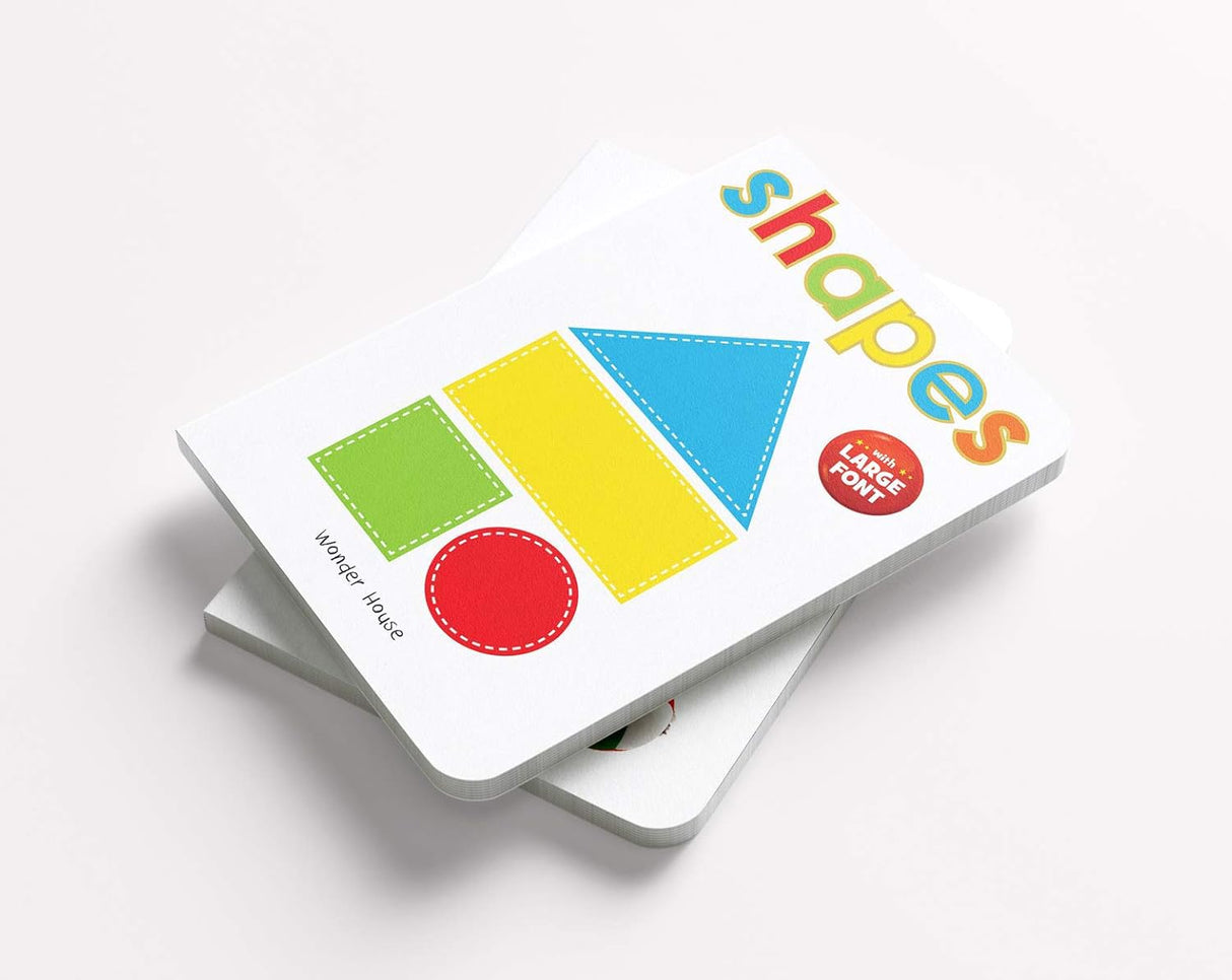 Shapes – Early Learning Board Book with Large Font: Brightly Illustrated Shape Recognition Book for Kids | Big Board Books Series for Babies, Toddlers & Preschoolers | Learn Basic Shapes with Bold Text & Clear Pictures | Ages 0–5 Years - Retail Maharaj