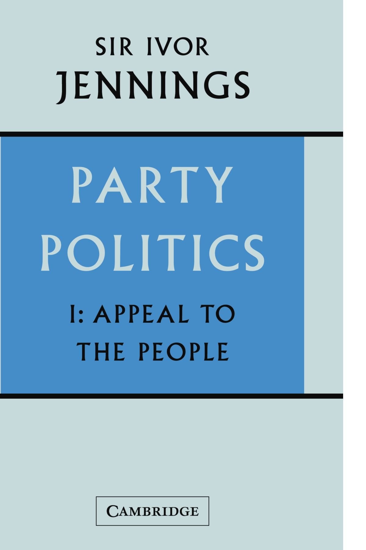 Party Politics: Volume 1, Appeal to the People - Retail Maharaj