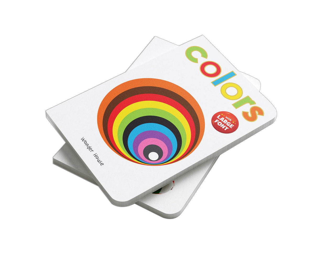 Colors – Early Learning Board Book with Large Font: Brightly Illustrated Colour Recognition Book for Kids | Big Board Books Series for Babies, Toddlers & Preschoolers | Learn Basic Colours with Bold Text & Clear Pictures | Ages 0–5 Years - Retail Maharaj