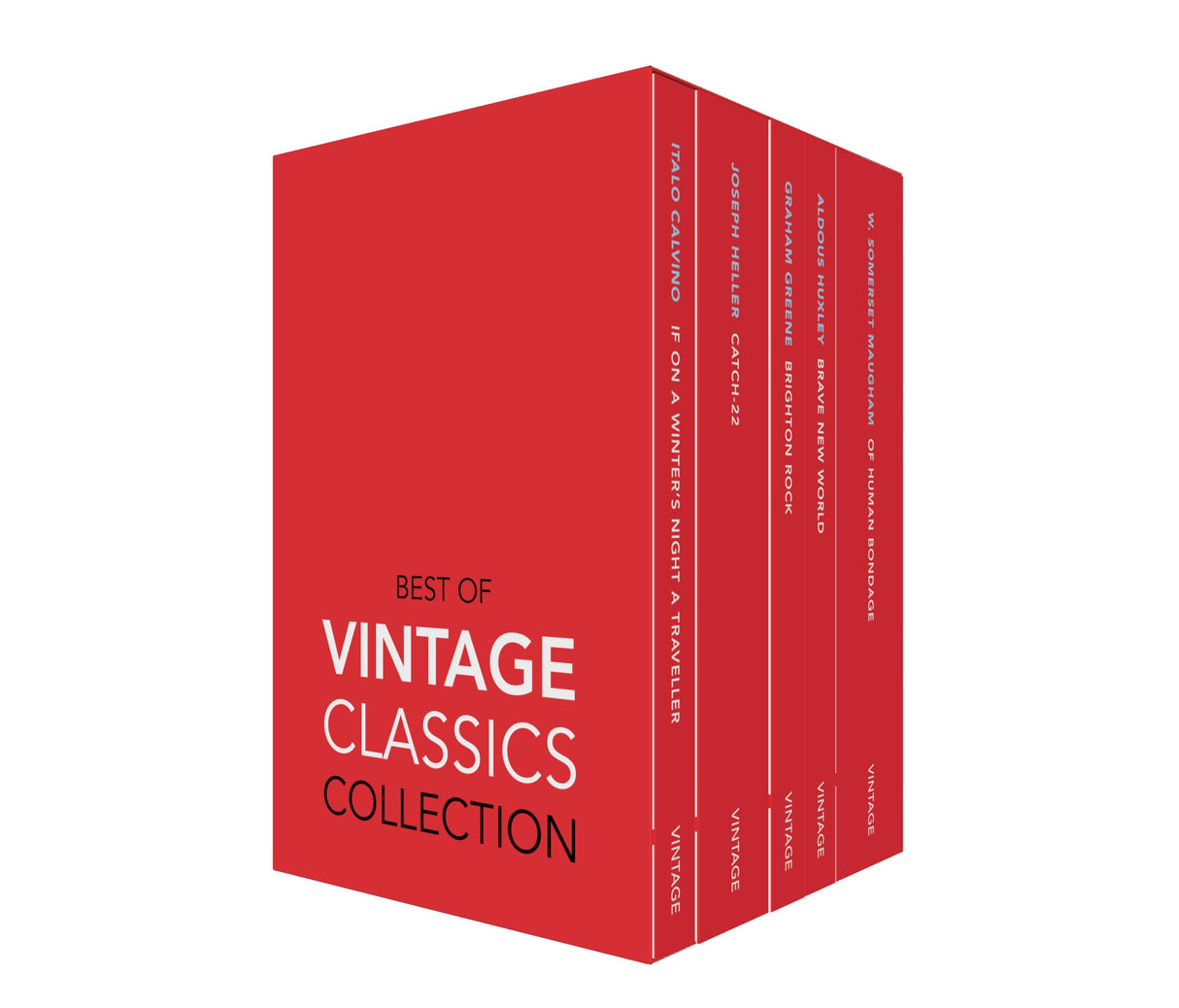 BEST OF VINTAGE CLASSICS COLLECTION: 5 BOOKS BOXSET | Iconic Literary Masterpieces Box Set (Catch-22, Brave New World, If on a Winter’s Night a Traveller, Brighton Rock, and Of Human Bondage) - Retail Maharaj