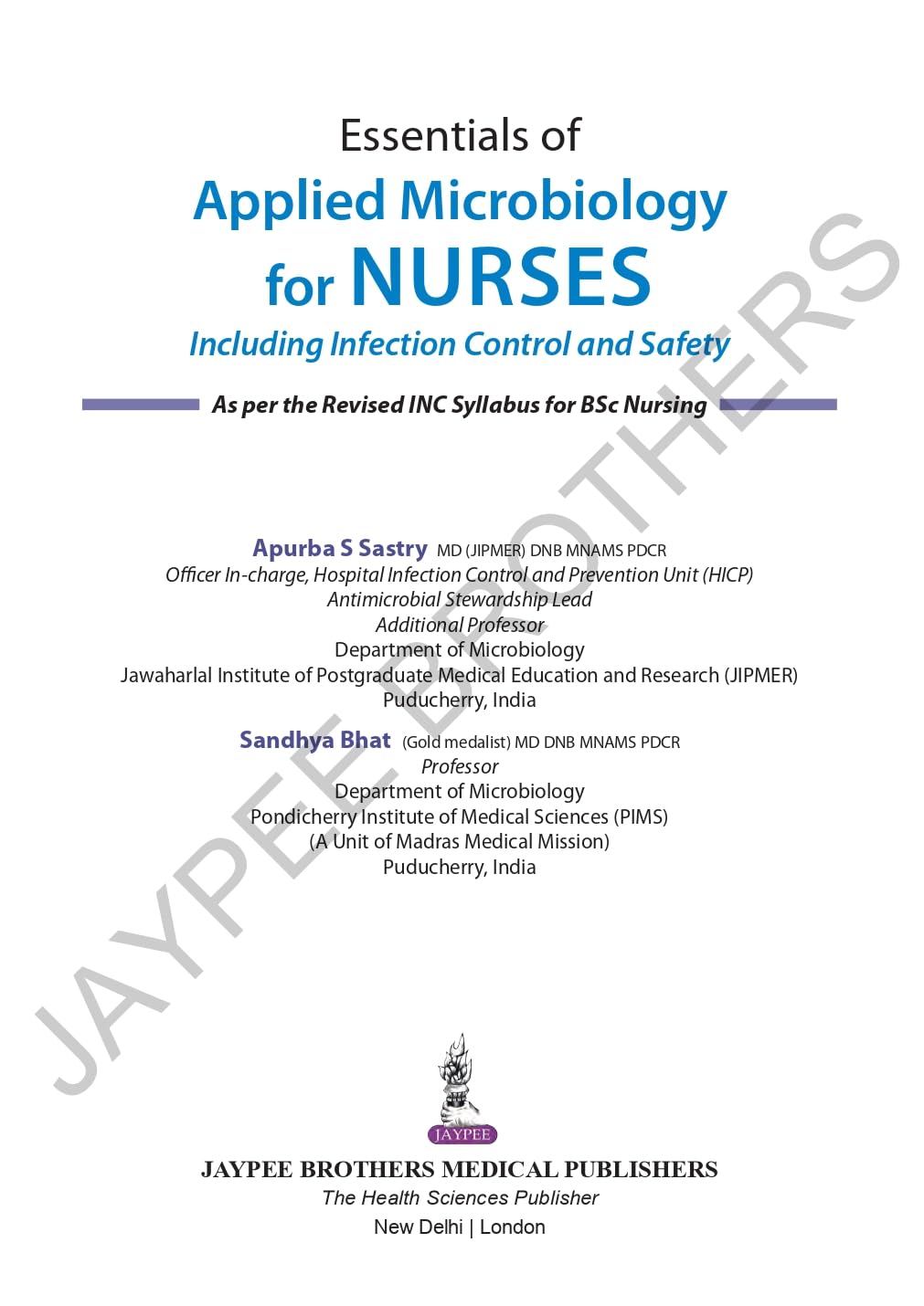 Essentials of Applied Microbiology for Nurses (Including Infection Control and Safety) - Retail Maharaj