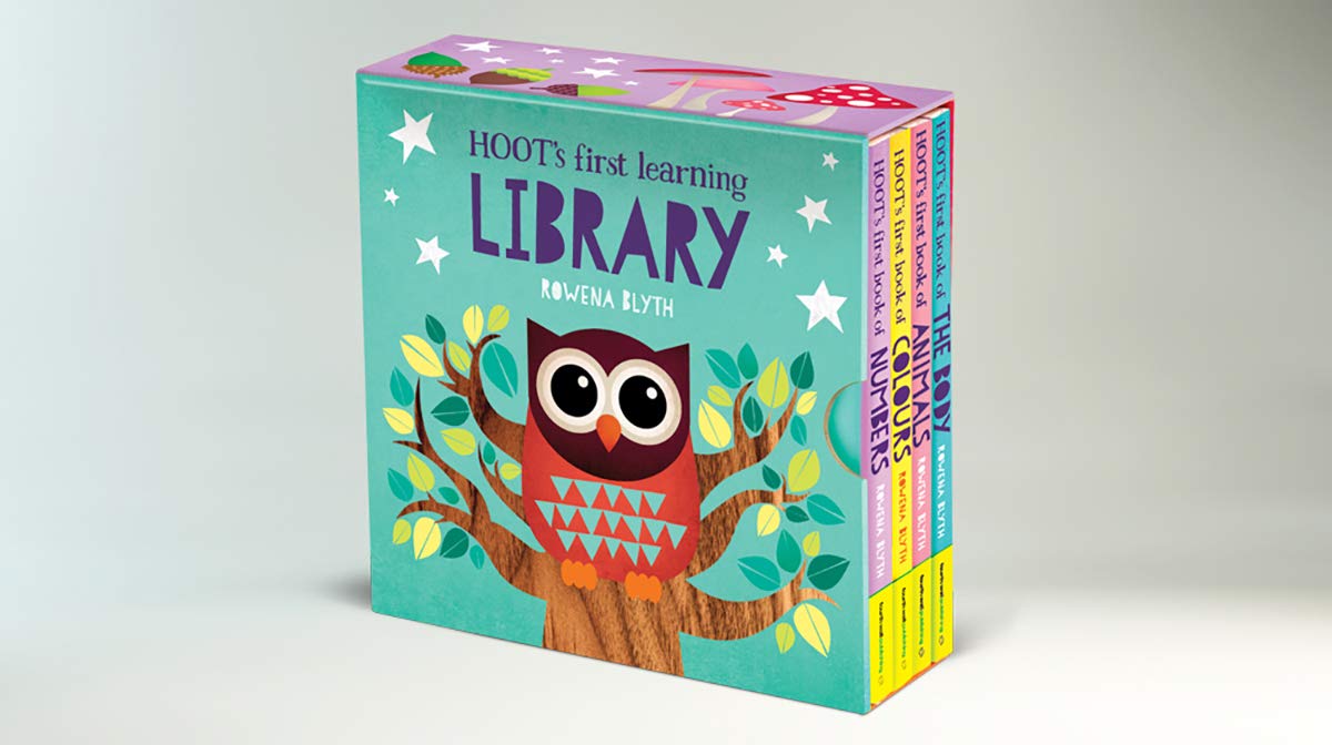Hoot's First Learning Library - Box Set of Four Bold, Bright, Colourful and Sturdy Board Books (Hoot Books) - Retail Maharaj