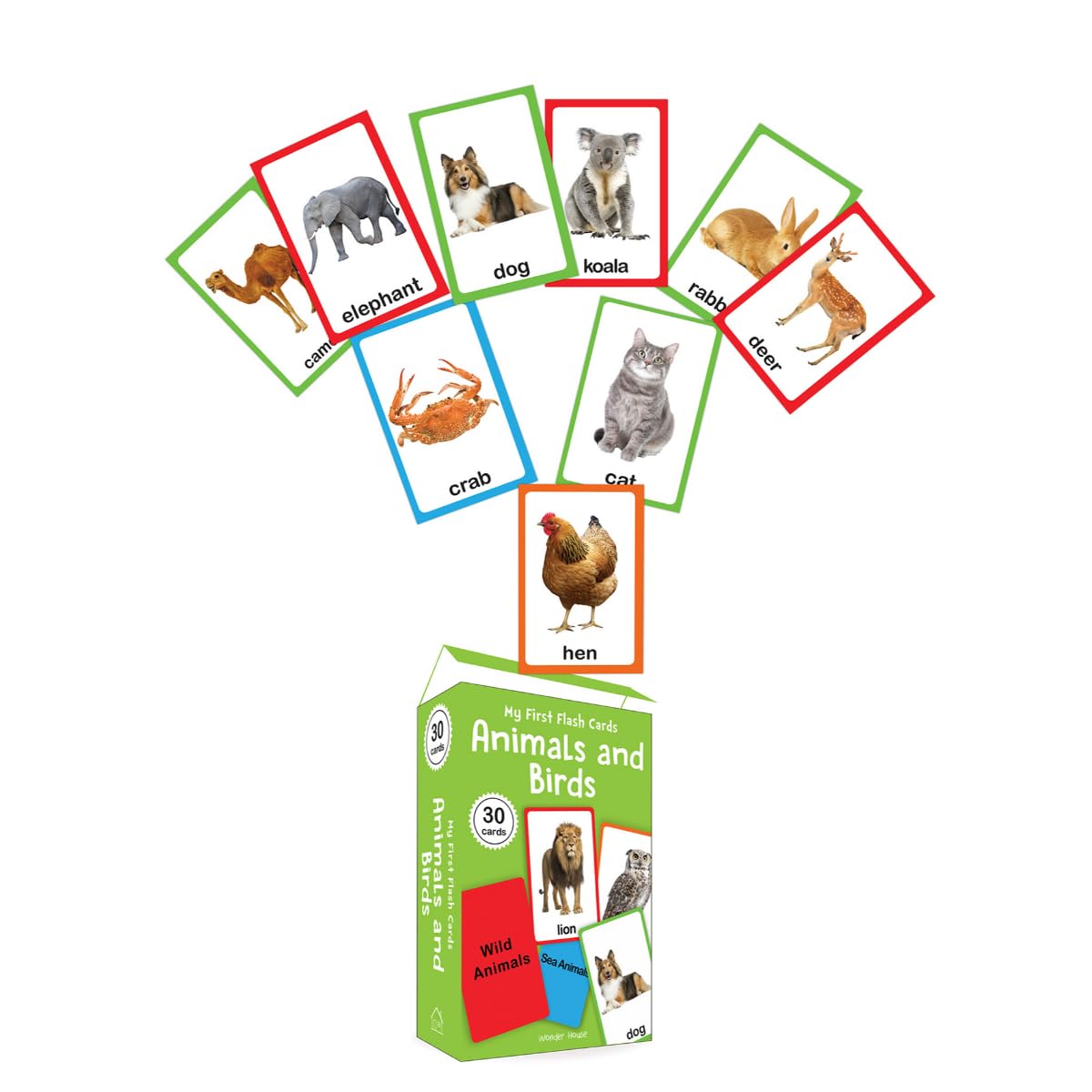 My First Flash Cards: Animals And Birds: 30 Early Learning Flash Cards For Kids - Retail Maharaj