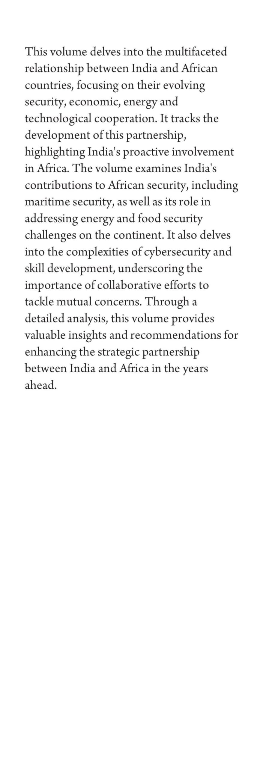India and Africa: Deepening The Security Engagement - Retail Maharaj