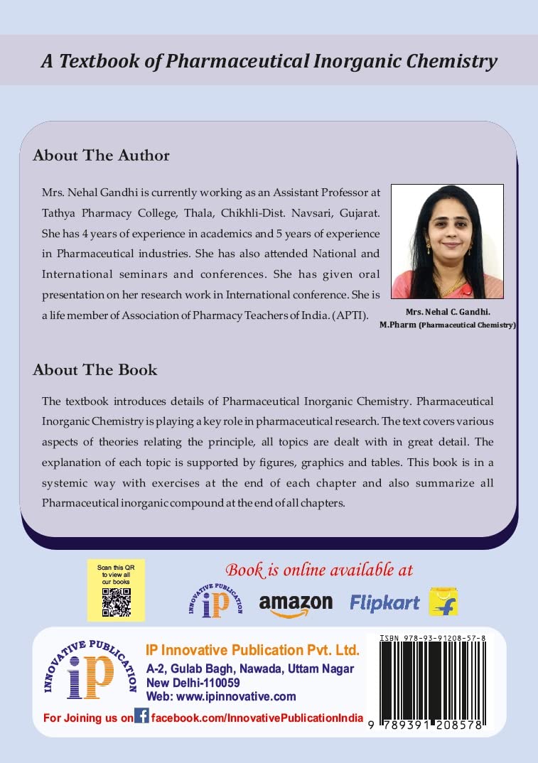 A Textbook of Pharmaceutical Inorganic Chemistry- For First Year B. Pharm Semester - I (As Per PCI Regulations) - Retail Maharaj