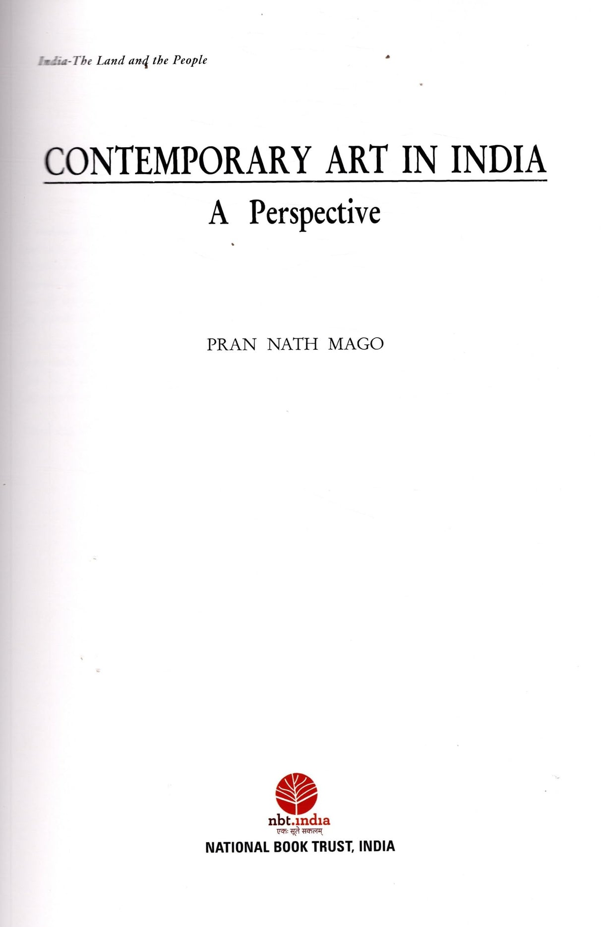 Contemporary Art In India; A Perspective