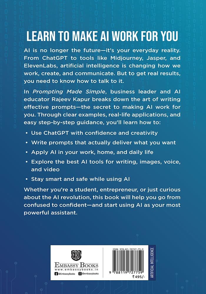Prompting Made Simple: Your Step-by-Step Guide to Using ChatGPT and Other AI Tools - Retail Maharaj
