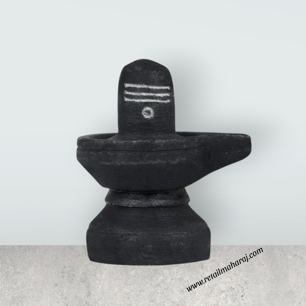 Shiv Ling Murti - 3 x 2.5 Inches | Soft Stone Shiva Lingam Statue/ Shivling Statue for Pooja - Retail Maharaj