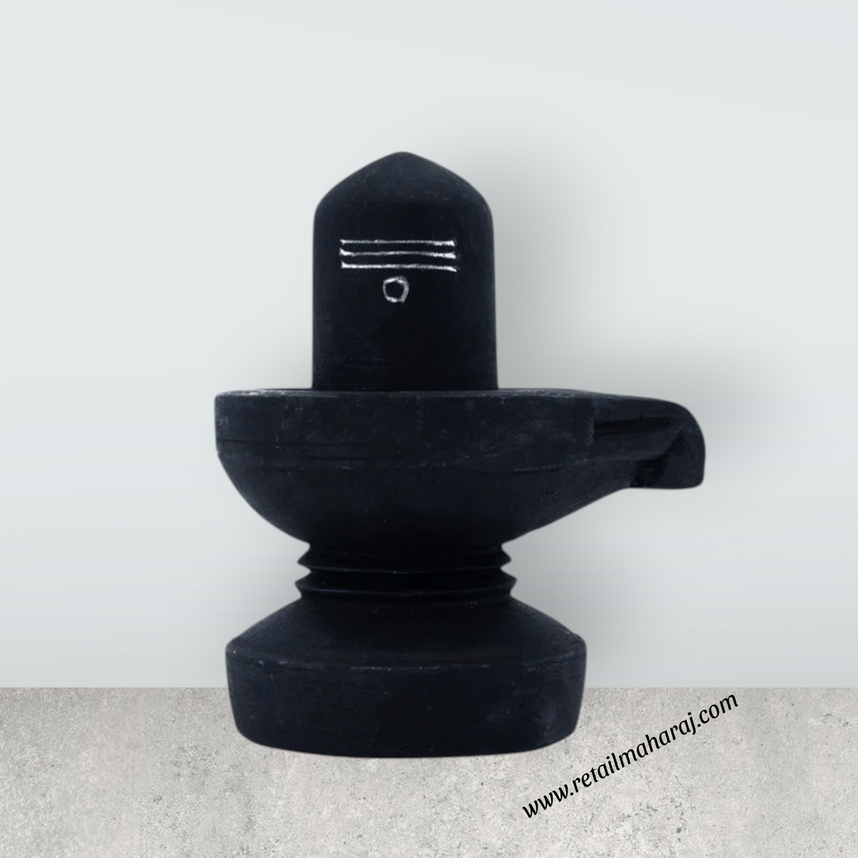 Shiv Ling Murti - 4.5 x 3 Inches | Soft Stone Shiva Lingam Statue/ Shivling Statue for Pooja - Retail Maharaj