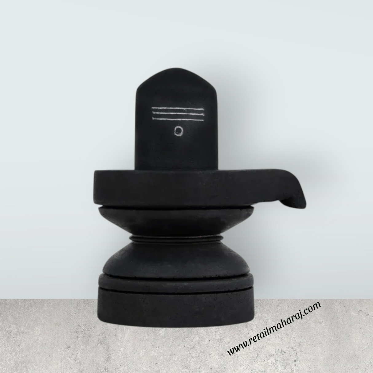 Shiv Ling Murti - 6 x 5.5 Inches | Soft Stone Shiva Lingam Idol/ Shivling Statue For Pooja - Retail Maharaj