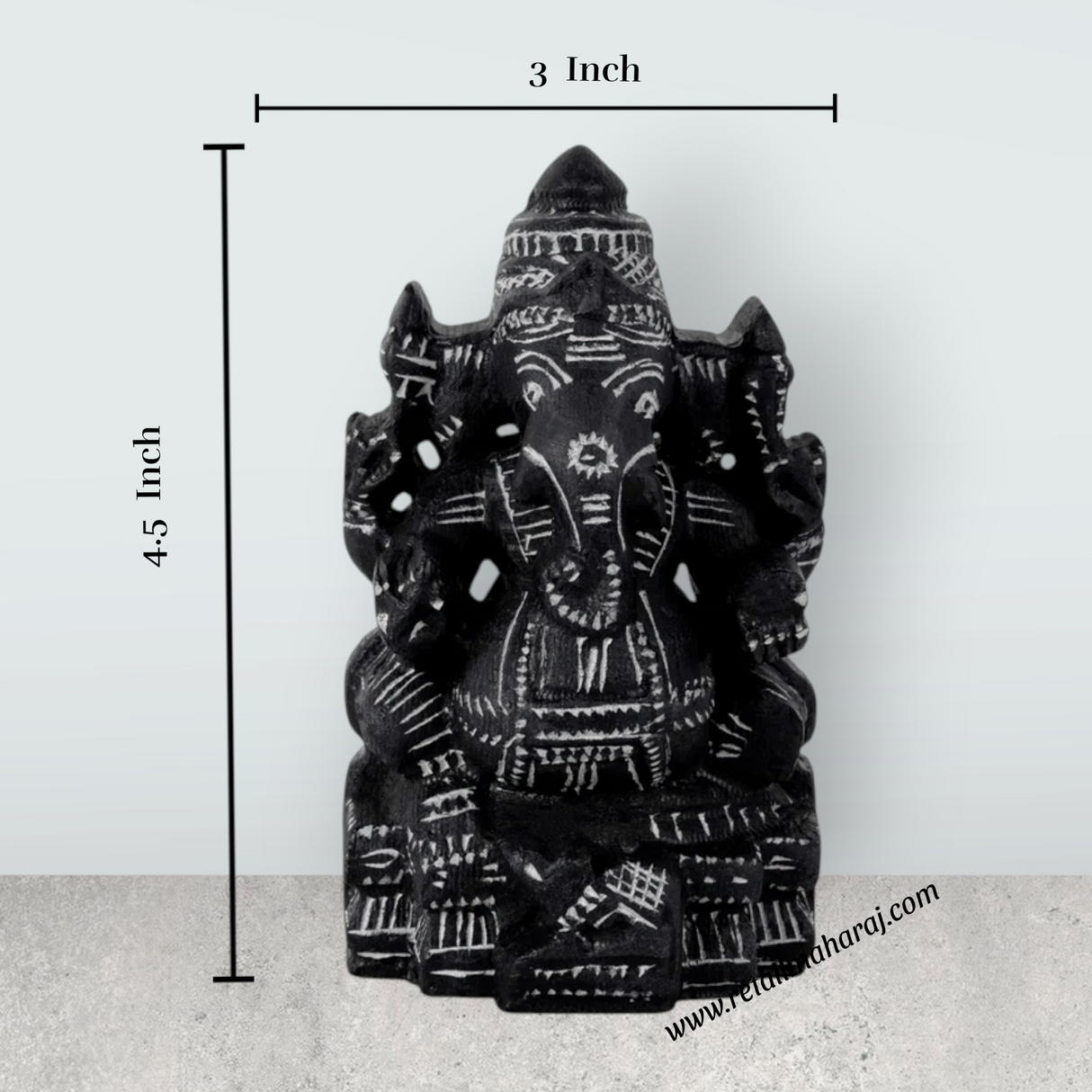 Ganesha Murti - 4.5 x 3 Inches | Soft Stone Vinayakar Idol / Ganapathi Sculpture For Home Decor - Retail Maharaj