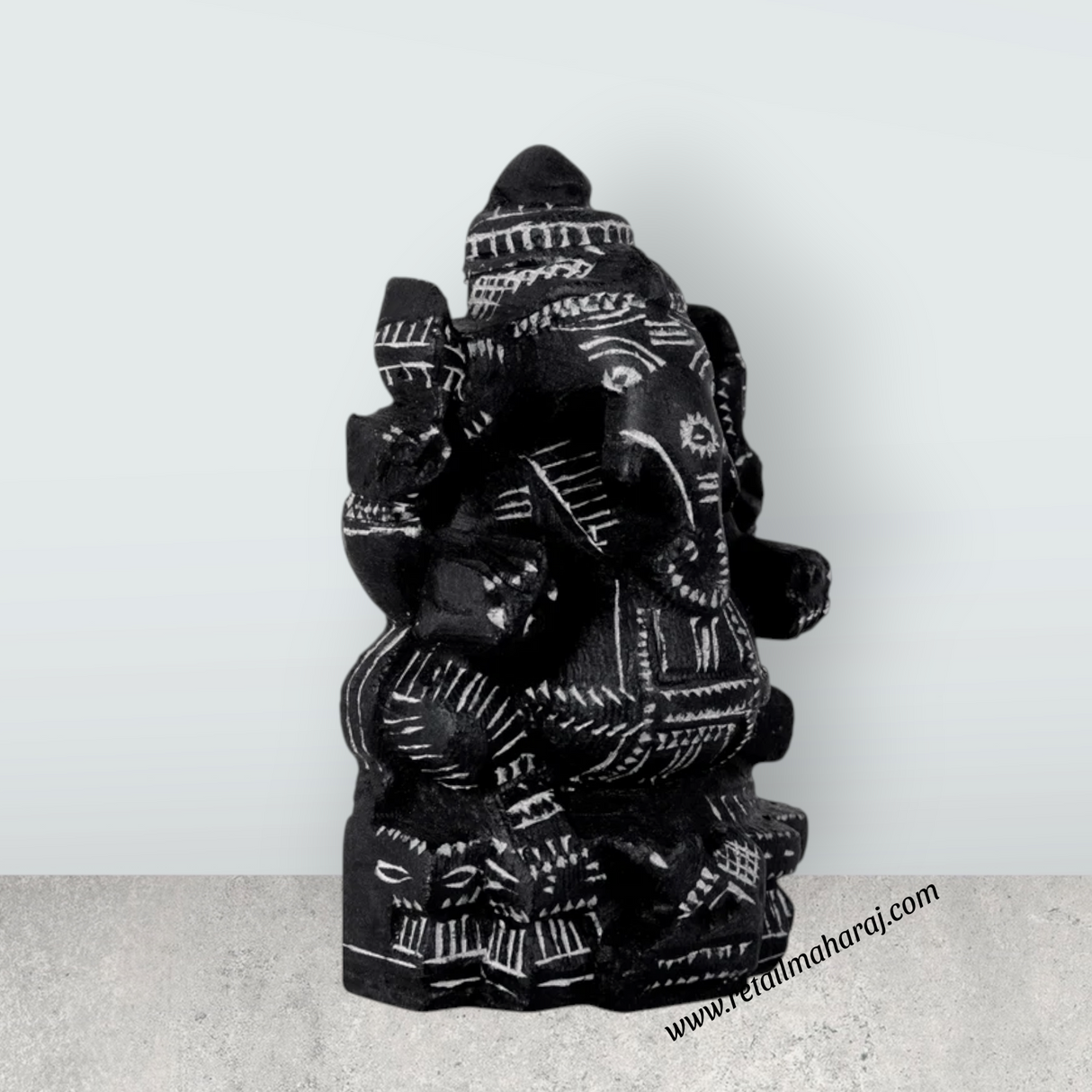 Ganesha Murti - 4.5 x 3 Inches | Soft Stone Vinayakar Idol / Ganapathi Sculpture For Home Decor - Retail Maharaj