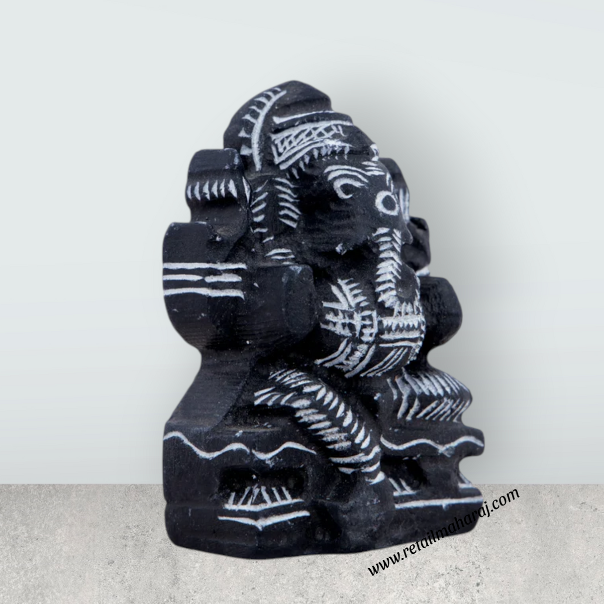 Ganesh Murti - 2.5 x 2 Inches | Soft Stone Ganapati Murti/ Vinayagar Idol for Pooja - Retail Maharaj