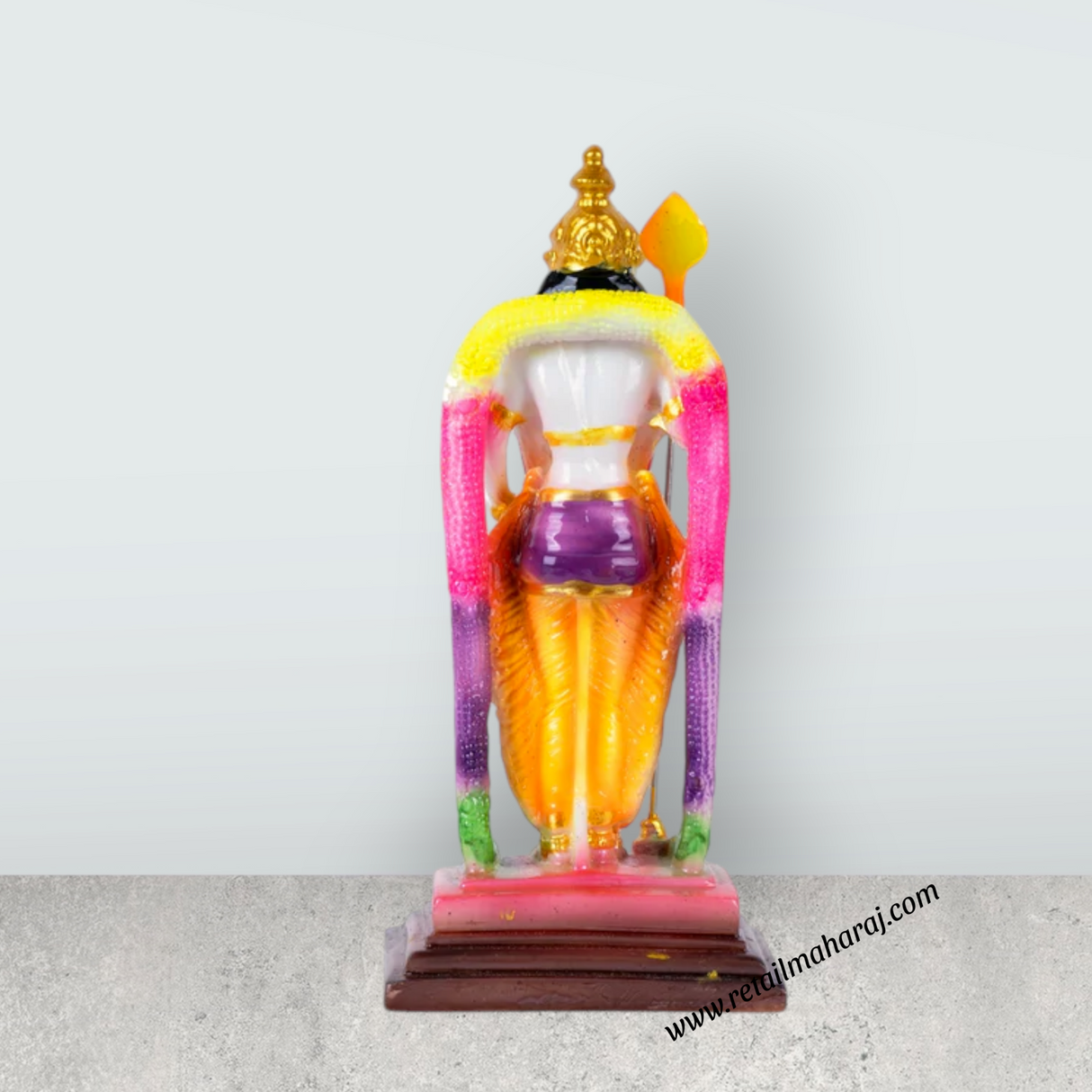 Malaysia Murugan Statue Standing On Base - 6.75 x 3 Inches | Marble Murti/ Kartikeya Statue for Home & Office - Retail Maharaj