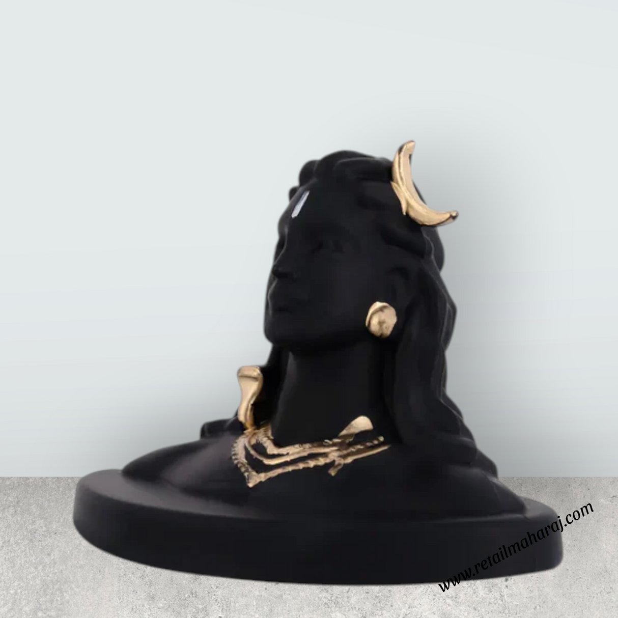 Adiyogi Murti - 2 x 3 Inches | Fibre Mahadev Statue / Adiyogi Shiva Statue/ Adiyogi Idol for Car Dashboard