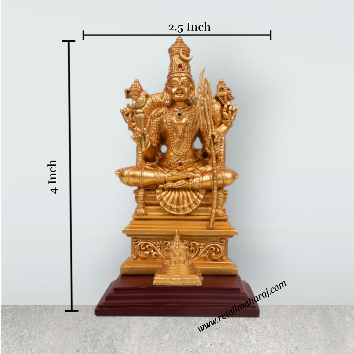 Kamatchi Amman Statue - 8 x 4.5 Inches | Kamatchi Amman Silai/ Kamakshi Idol for Pooja - Retail Maharaj