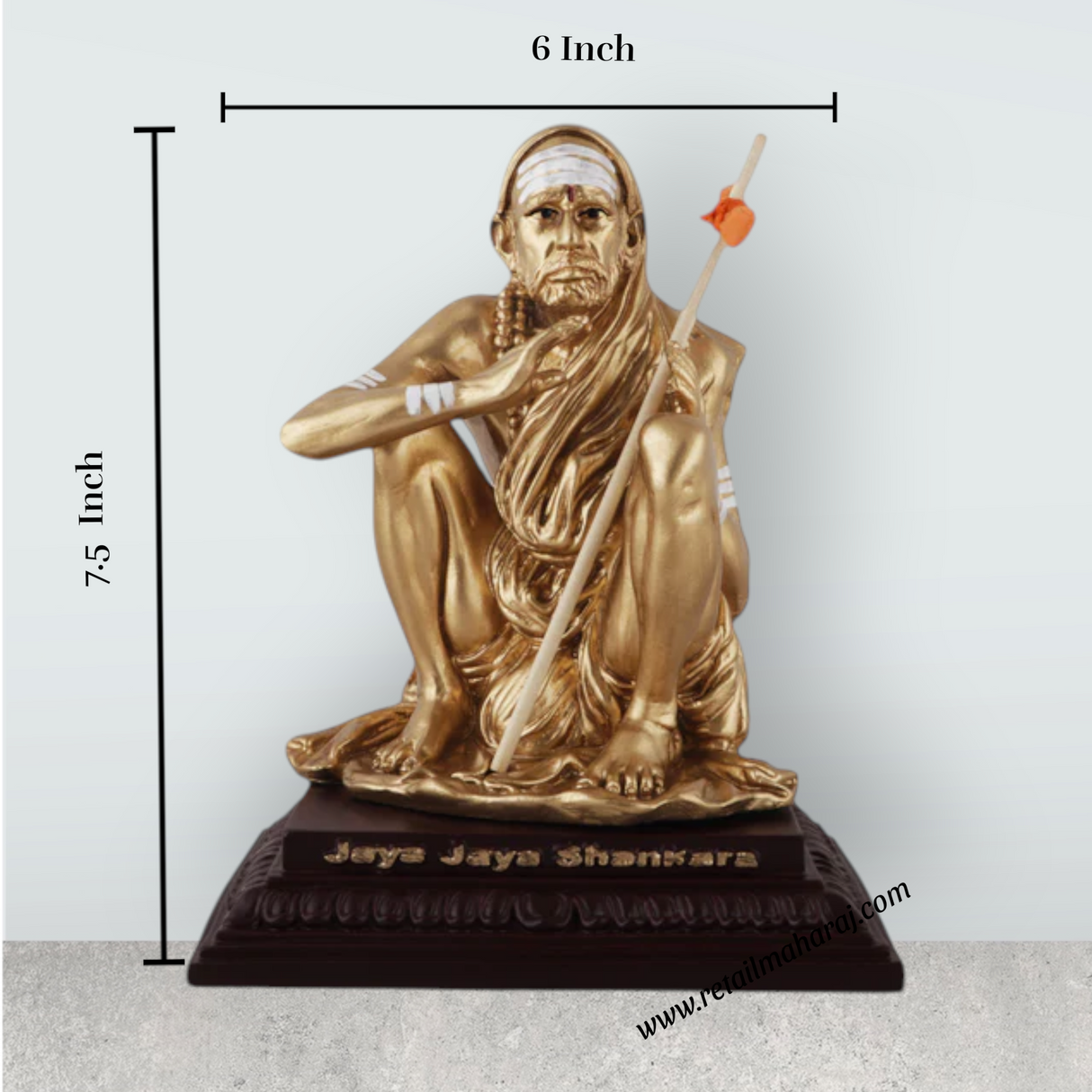 Maha Periyava Statue - 7.5 Inches | Maha Periyava Fiber Statue/ Maha Periyava Idol for Home Decor