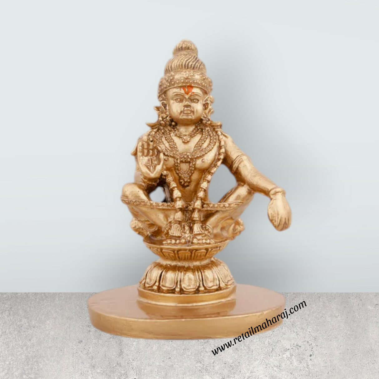 Ayyappan Statue - 2.5 x 1.75 Inches | Resin Statue/ Ayyappa Idol/ Ayyappan Vigraham for Pooja